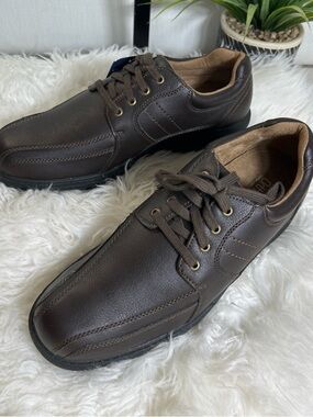 Croft Barrow Ortholite Size 11 Men's Casual Lace-Up Leather Shoes - Brown